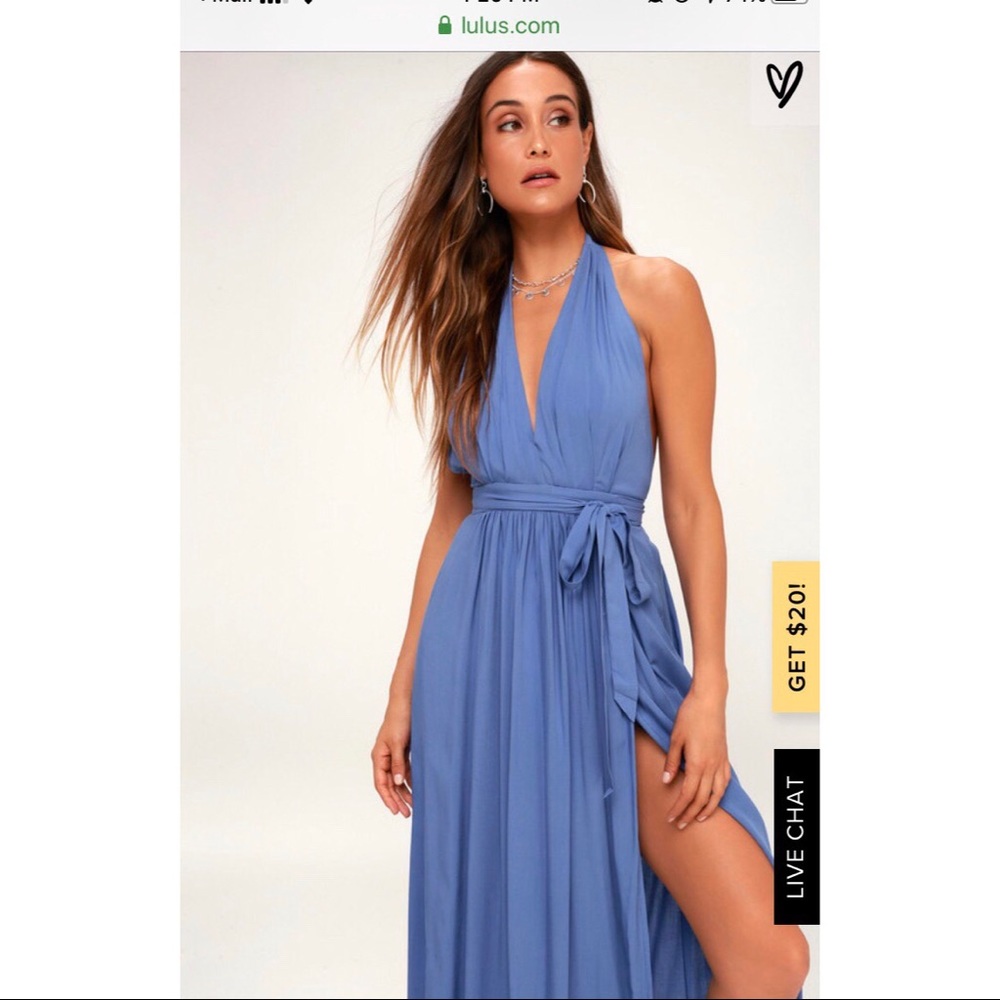 Magical Movement Periwinkle Blue Wrap Maxi Dress